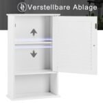 Pakabinama spintelė su reguliuojama lentyna (Balta)