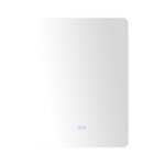 LED vonios veidrodis su lentyna ir pritemdymo funkcija 70 x 50 cm (Sidabrinė)