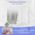 Sieninis veidrodis su LED apšvietimu ir apsauga nuo rasojimo (Sidabrinė)