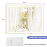 Sieninis veidrodis su LED apšvietimu ir apsauga nuo rasojimo (Sidabrinė)