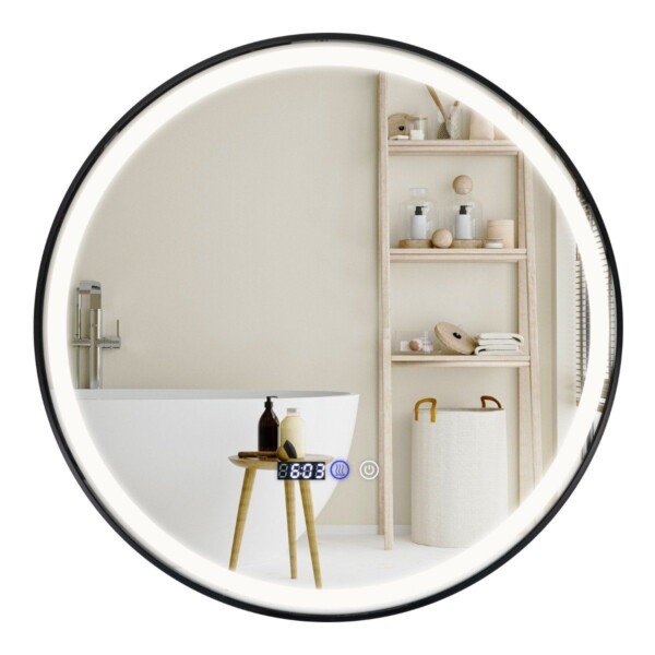 Vonios veidrodis su LED apšvietimu ir atminties funkcija (Sidabrinė)