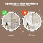 Vonios veidrodis su LED apšvietimu ir atminties funkcija (Sidabrinė)