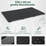 WPC grindų elementas sodo dušui 100x60 cm (Juoda)