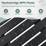 WPC grindų elementas sodo dušui 100x60 cm (Juoda)