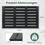 WPC grindų elementas sodo dušui 100x60 cm (Juoda)