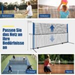 Reguliuojamas tinklinio ir badmintono tinklas su stovu (Juoda)