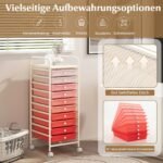 Talpinimo vežimėlis su dešimčia stalčių (Rožinė)