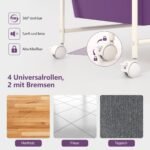 Vežimėlis su penkiolika stalčių (Violetinė)