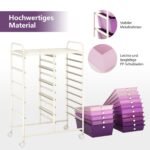 Vežimėlis su penkiolika stalčių (Violetinė)