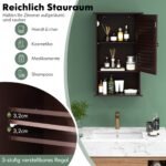 Vonios spintelė su reguliuojama lentyna (Ruda)