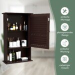 Vonios spintelė su reguliuojama lentyna (Ruda)