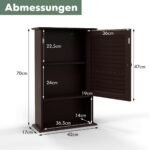 Vonios spintelė su reguliuojama lentyna (Ruda)