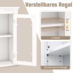 Sieninė spintelė su reguliuojama lentyna 51 x 17 x 51 cm (Balta)