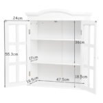 Pakabinama vonios spintelė su reguliuojamomis lentynomis (Balta)