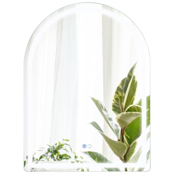 LED vonios veidrodis su pašvietimu ir apsauga nuo rasojimo 60x80 cm (Sidabrinė)