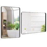 Sieninis veidrodis su aliuminio rėmu 76 x 56 cm (Sidabrinė)
