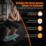 Balansinė medinė lenta su voleliu ir kilimėliu (Mėlyna)