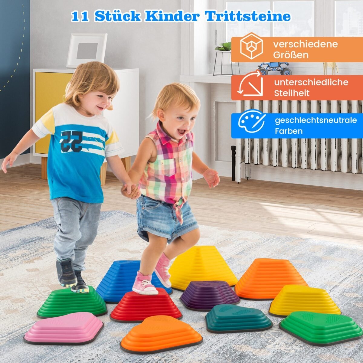 Balansuojantys laipteliai vaikams (Daugiaspalvė)