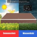 Ištraukiama markizė 2 5 x 2 m su rankena atspari UV ir vandeniui (Ruda)