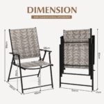 Sulankstomos sodo kėdės su porankiais 2 vienetai (Juoda)