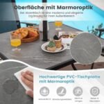 Lauko ir vidaus stalas su DPC stalviršiu ir skėčio anga (Pilka)