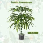 Dirbtinio bambuko medis 100 cm 2 vienetai (Žalia)