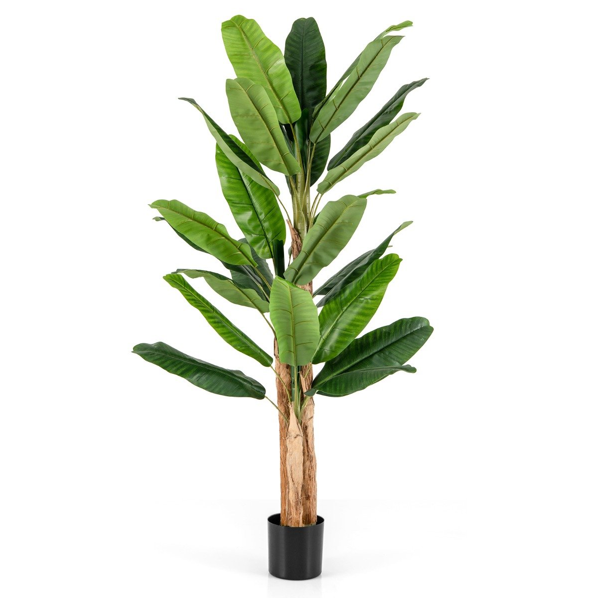 bananenpalme-hz10196_1_ Dirbtinė bananų palmė 27 lapai 195 cm (Žalia)
