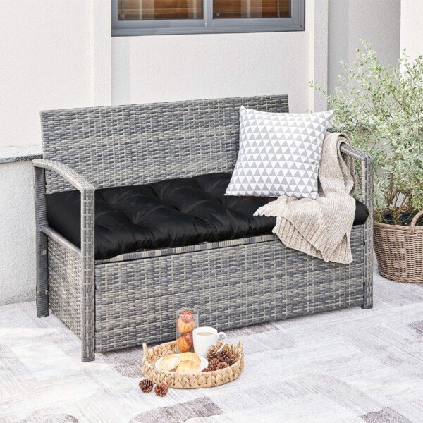 Sodo suolas minkštasuolis 132 x 49 cm (Juoda)