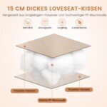 Sodo suoliuko pagalvėlė 132x49 cm (Smėlio)