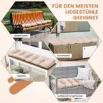 Sodo suoliuko pagalvėlė 132x49 cm (Smėlio)