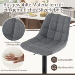 Reguliuojamo aukščio ir pasukamos baro kėdės komplektas (Pilka)