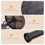 Reguliuojamo aukščio medinė ir metalinė baro kėdė (Pilka)