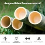 Sulankstomas bambukinis baro taburečių komplektas su atrama kojoms 61 cm (Natūrali)