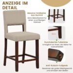Baro kėdžių komplektas su ažūriniu atlošu (Smėlio)