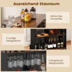 Baro stalas su daiktų laikymo vieta ir atrama kojoms (Ruda)