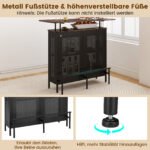 Baro stalas su daiktų laikymo vieta ir atrama kojoms (Ruda)