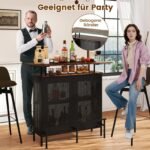 Baro stalas su daiktų laikymo vieta ir atrama kojoms (Ruda)