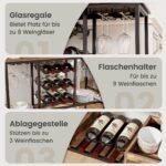 Virtuvės vežimėlis ratukais ir laikikliais (Pilka)