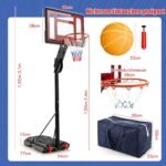 Reguliuojamo aukščio krepšinio stovas su ratukais (Juoda)