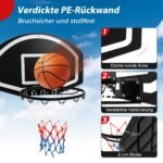 Mini krepšinio lenta su žiedu ir tinklu (Juoda)