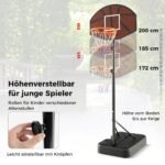 Reguliuojamo aukščio krepšinio stovas (Juoda)