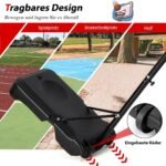 Reguliuojamo aukščio krepšinio stovas su ratukais (Juoda)