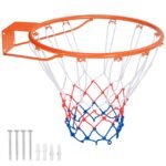 Mini krepšinio lankas su tinkleliu sienai ir durims tvirtinti (Oranžinė)