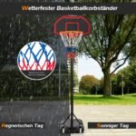 Reguliuojamo aukščio krepšinio stovas vaikams (Raudona ir juoda)