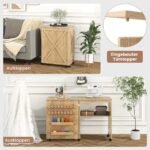 Sulankstomas siuvimo stalas su laikymo skyriais (Natūrali)