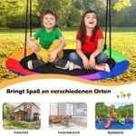 Vaikų sūpynės su reguliuojamu aukščiu (skersmuo 100 cm) (Margaspalvė)