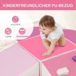 Vaikiškas minkštų putplasčio konstravimo kaladėlių rinkinys su laipiojimo elementais (Rožinė)