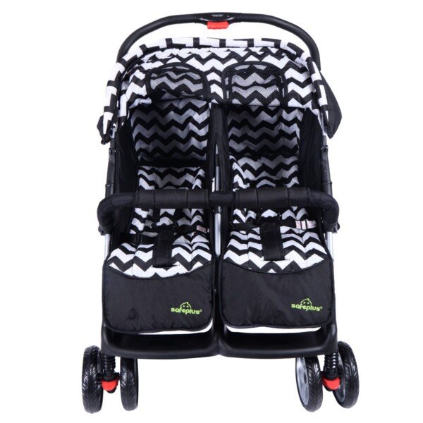 Dviračių priekaba dvyniams (Juoda)