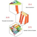 Vaikiškas 3 dalių baldų komplektas: stalas dvi kėdutės (Spalvinga)