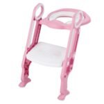 Reguliuojamo aukščio tualeto treniruoklis vaikams (Rožinė)